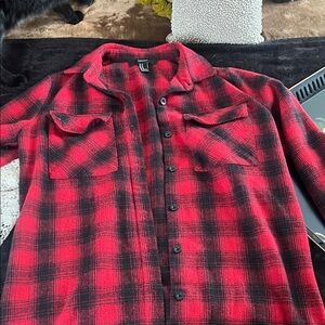 Forever 21 Woman’s Long Flannel Shirt Jacket